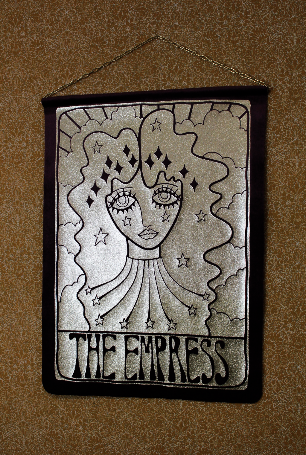 The Empress Black Velvet Wall Hanging