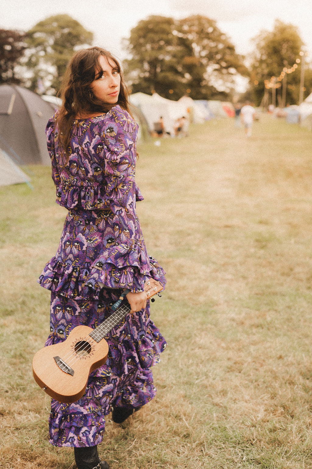 Delilah & Esmerelda Co-Ord in Violet Butterfly